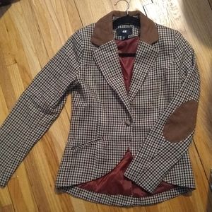 H&M English Plaid Blazer